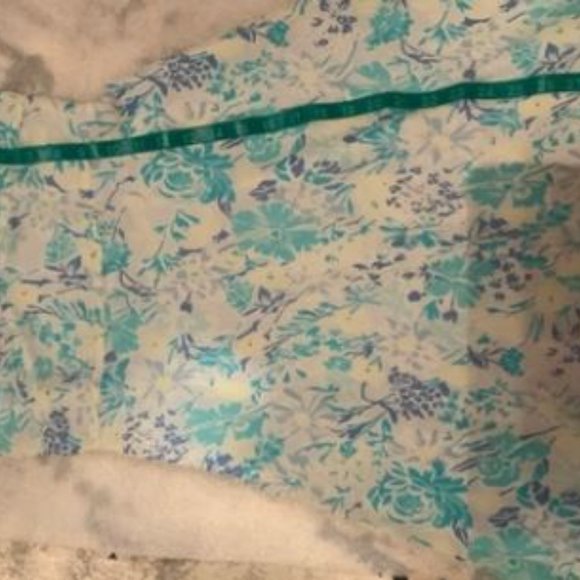 Ann Taylor Petite Silk Crochet Blue Mini Dress - Picture 8 of 11